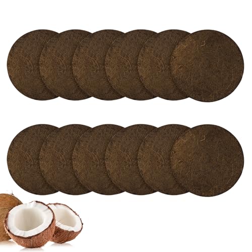 12 Pack Biodegradable Natural Filters for Kitchen Compost Bin, 7.25