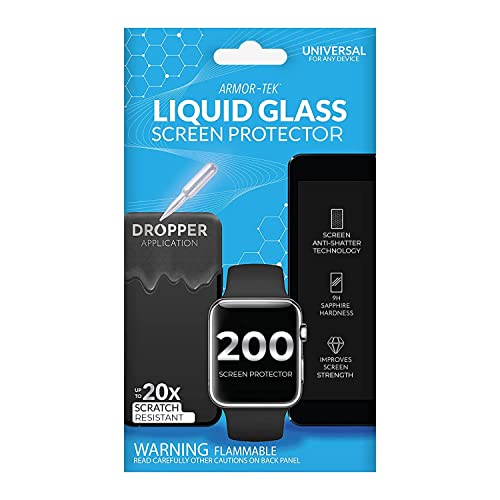 Armortek Liquid Glass Screen Protector - Universal Nano Liquid Screen Protector for Smartphones, Tablets, and Wearables - Increased Impact and Scratch Protection ($200 Protection Plan)