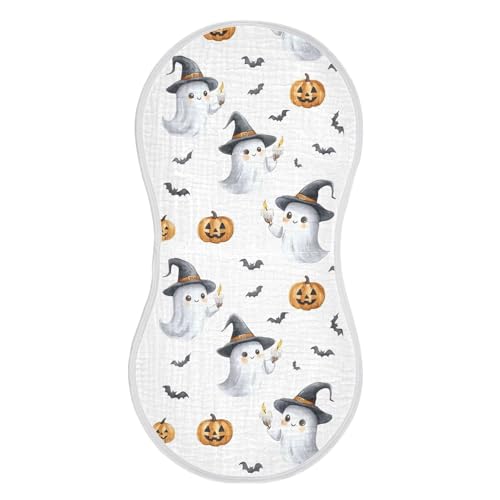 vvfelixl Ghosts Hand Candle Burp Cloths for Baby Boy Girls Baby Washcloths Burp Rags 1 Pack