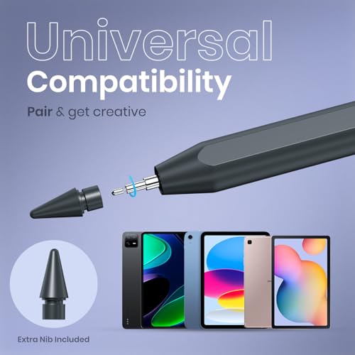 Image of Portronics Glide A, Stylus Pen for Android Devices /Smartphone /Tablet, Magnetic Attachment, Type-C Charging, Extra Nib, Smooth & Precise Writing for Notes & Drawing