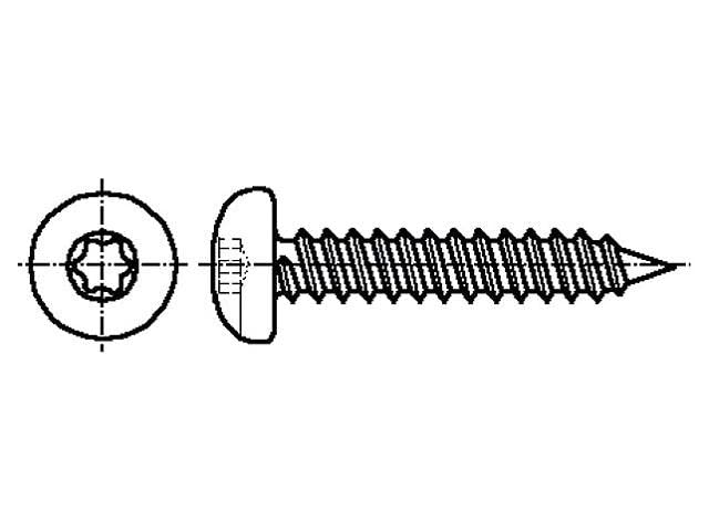 Vis à métal 5,5x50 Torx BOSSAR en acier trempé zingué pour fixations robustes