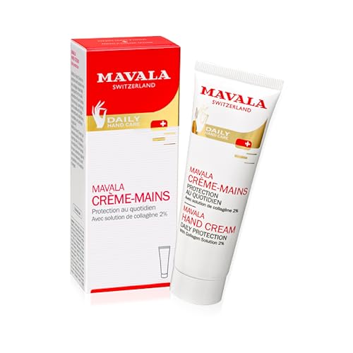 MAVALA - Crema de Manos 50 ml, Crema de Manos Hidrante, Protección Diaria, con Colágeno, Crema para Manos Secas o Dañadas, Estimula la Regeneración Celular, Producto Económico