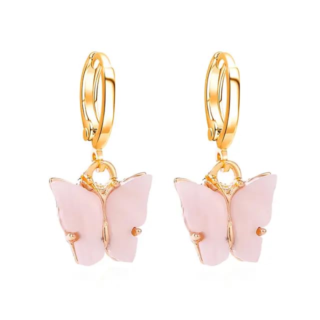 SHILPMART Gold Plated Pink Butterfly Earrings For Girls And Women (B0CSC1SQ1G) Amazon Price History, Amazon Price Tracker