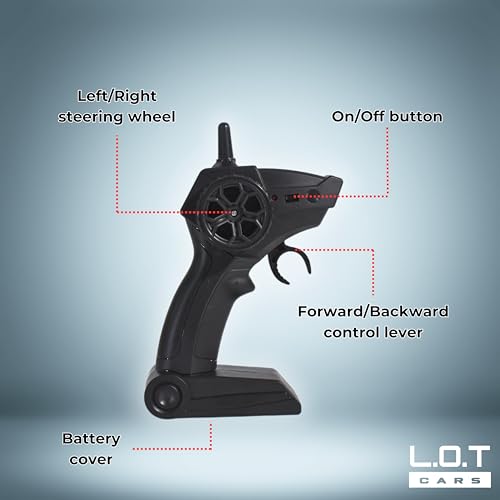 Image of L.O.T TOYS Night Wolf Remote Control Car | 20Kmph, 2.4Ghz | Rc Drift Car, Rc Car, Drift Car Remote Control, Flexible PVC Shell, Long Range Remote with Multi LED Lights (Fire)