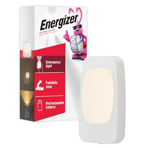 Image of Energizer 4-in-1 LED Power Failure Night Light, 1 Pack, Plug-in, Light Sensing, Auto On /Off, Foldable Plug, Soft White, Emergency Flashlight, Tabletop Light, Hurricane, Storm, Tornado, 38511