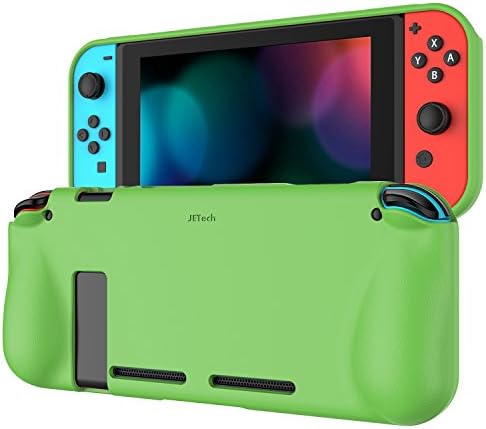 JETech Protective Case for Nintendo Switch 2017, Grip Cover with Shock-Absorption and Anti-Scratch Design (Green)