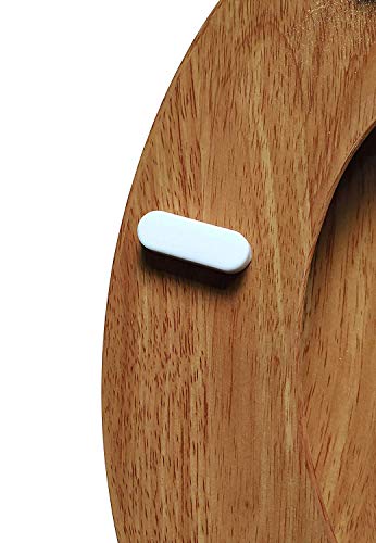 J&V Textiles Round Toilet Seat With Easy Clean & Change Hinge (Wooden Grain)