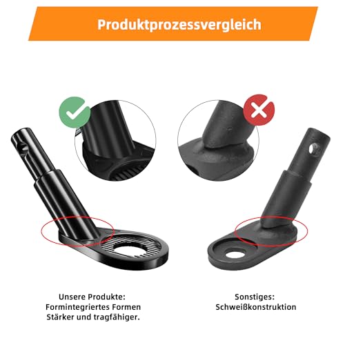 NICEDACK Fahrradanhänger Kupplung, Fahrrad Anhängerkupplung, Fahrradanhänger-Adapter,Hundeanhänger Adapter für Fahrrad, Kinderanhänger Fahrradkupplungen (Schwarz)