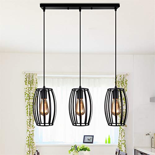Lustre tonneau de vin E27 en fer avec hauteur réglable pour bar - 5