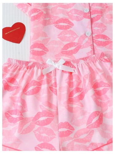 Image of Verdusa Pajamas For Women Set 2 Piece Summer Pajama Sets Cute Pjs Lounge Matching Button Shirt with Shorts