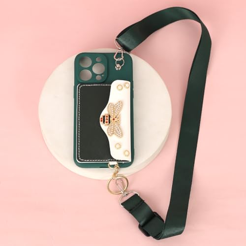 Image of Peeperly Back Cover Case for iPhone 14 Pro Max Scratch Resistant Anti-Slip TPU Shockproof Protective Durable Butterfly Lock Case for Girls & Women(Green)