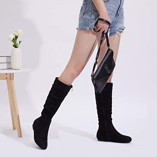 Jeossy Women's 941 Knee High Boots, Falt Slouch Boots, Tall Fall Boots Pull on2