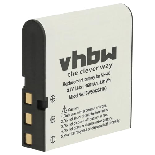 vhbw 1x batería Compatible con Lidl/Silvercrest IAN 79938 cámara (950 mAh, 3,6 V, Li-Ion)