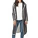 PERLETTI Impermeabile Pioggia Uomo Donna Dettagli Riflettenti - Poncho Antipioggia Riutilizzabile Antivento con Cappuccio Custodia - Mantella Kway Montagna Trekking Adulto (Grigio Bordo Bianco, L)