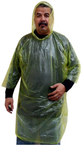 Poncho impermeable amarillo con capucha ToolUSA miniatura 2