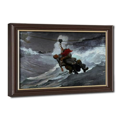 Toile Winslow Homer The Life Line pour décoration murale de salon et bureau