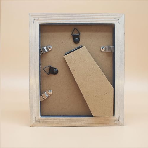 Image of 4x5 Picture Frames Blue Solid Wood Frame, Plastic Panel (Film Needs to be Removed) Table or Wall.Front Window Opening 3.8x4.8 inch.
