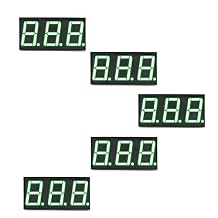 Treedix 0.56" 3-Digit 7-Segment Display Common Cathode 3-Digit LED Display Digital Tube Compatible with Arduino Green, 5pcs