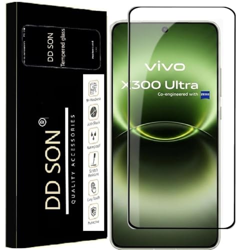 Image of DD SON Premium HD+ Tempered Glass Screen Protector Guard Compatible For Vivo X300 Ultra 5G (Ultrasonic Fingerprint Supported) (6.82 Inch, Pack of 1) | Edge to Edge Coverage