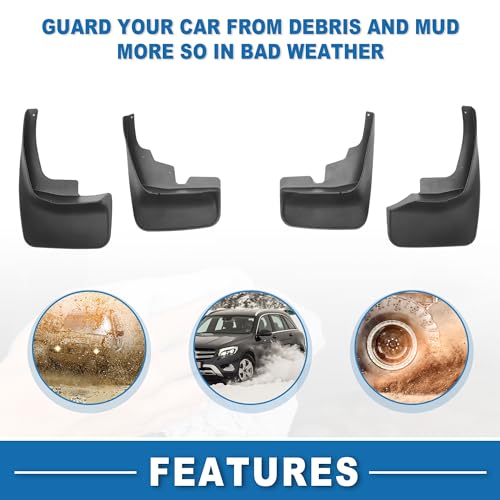 Image of Mud Flap Splash Guard with Mount Accessories Front & Rear Side Mud Guard for Jeep Grand Cherokee 2005-2010 (Set of 4)