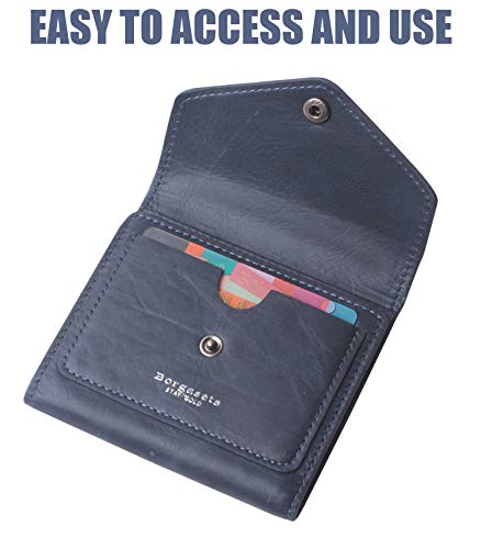 Image of Small Wallet for Women Genuine Leather RFID Blocking Card Holder Organizer Pocket Compact Bifold Ladies Mini Purse