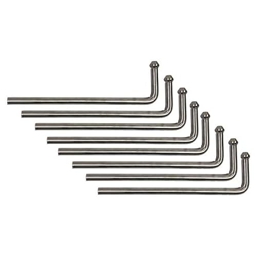 EMUSA 8Pcs Universal Swinging 10" Stainless Steel Exhaust Hanger 0.47" Rod Weld On