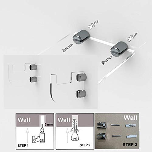 LOVIVER Conjunto de 2 Suportes para de Montagem Na Parede/Visor de/Suporte para Mosquete - Claro