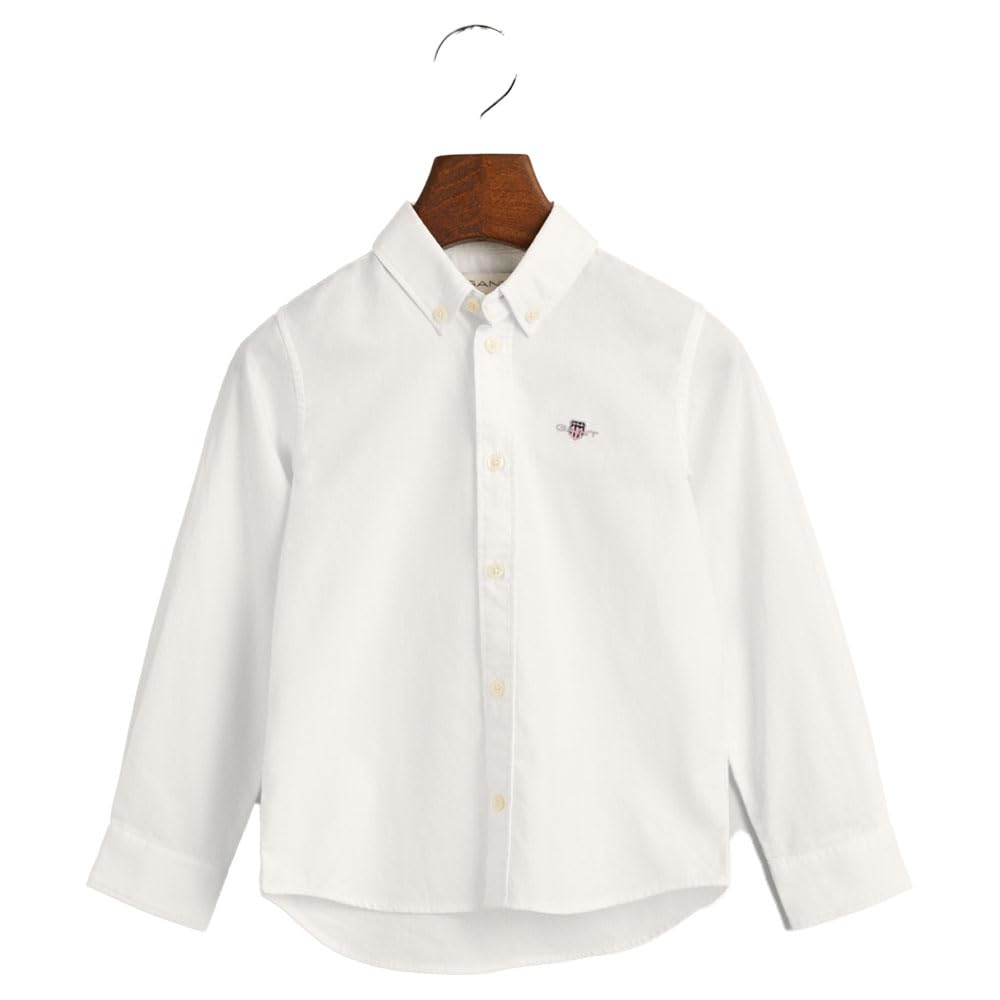 Gant Unisex Kinder Shield Oxford Bd Shirt Hemd, Weiß, 98-104 EU