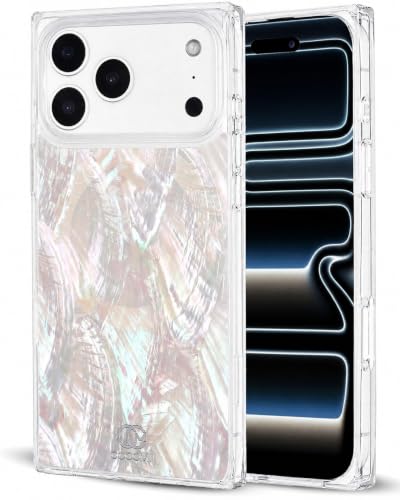 Coque iPhone 17 Pro Max MagSafe en coquillage opalescent irisé Cocomii