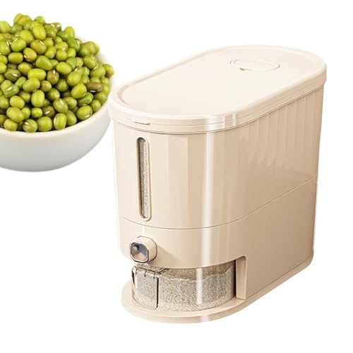 Distributore di riso, scatola di stoccaggio del riso | Secchio per bidoni della farina a prova di polvere con coperchio sigillato | Pulsante Design del tipo di , forniture per per la casa scatola di c