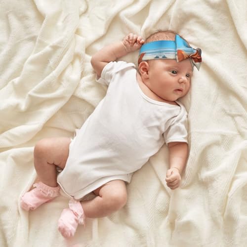 Dancing dolphins Baby Headbands Soft Nylon Hairbands with Stretchy Bows Girls Hair Accessories for Newborn Infant Toddler Kids4