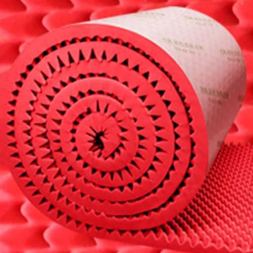 Paneles de Espuma Acústica Autoadhesiva para Aislamiento Sonoro, Acolchonado para Pared de Estudio de Grabación, Rojo-7cm miniatura 1