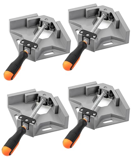 Bates- Corner Clamps for Woodworking, 4 Pack, 90 Degree Clamp with Adjustable Swing Jaw Aluminum...