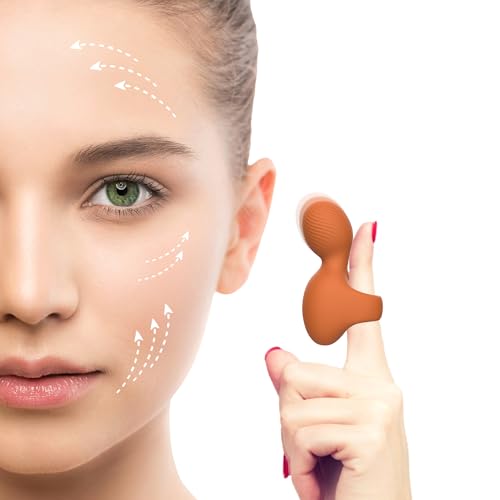 Fuigarry Multifunctional Silicone Waterproof Face & Eye Massage Tool Portable Handheld Massager Mini-Ring Powerful Eye Jaw Finger and Body Massager Relieves Facial Muscle Fatigue and Pain.