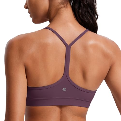 Image of CRZ YOGA Butterluxe Y Back Sports Bras | Light Support, Removable Pads, Yoga, Extremely Soft, Scoop Neck, Spaghetti Strap, for Women