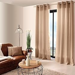 Arpillera Para Cortinas Enjoy Home 2015 na140240 Cortina Loneta 8 Ojales 140 x 240 cm, poliéster, Natural, 240 x 140 cm