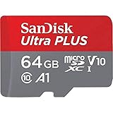 Sandisk Ultra Plus 64GB MicroSDXC UHS-I Card with Adapter 130MB/s Class 10 U1 A1