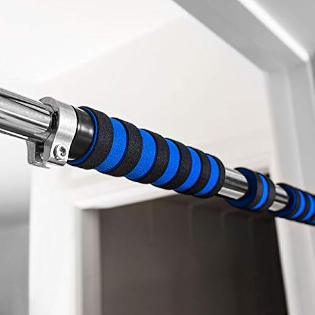 METIS Adjustable Pull Up Bar - Doorway Chin Up Bar | Home Gym Equipment & Indoor Fitness - Upper Body Workout | Comfortable Grips | No Screws Required