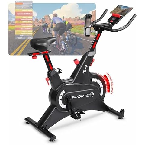 Sport24 Smart Exercise Spin Bike with Heart Rate Cover