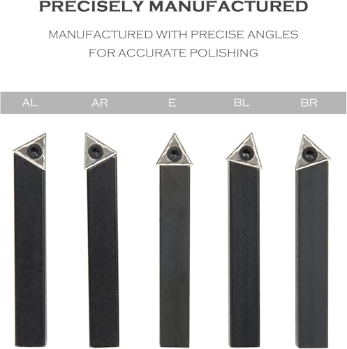 Portaherramientas de Torno con Insertos de Carburo 3/8" 5 Piezas miniatura 3
