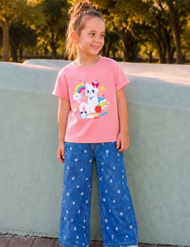 Image of Toddler Girls T-Shirt Short Sleeve Cartoon Graphic Tee 2-6T
