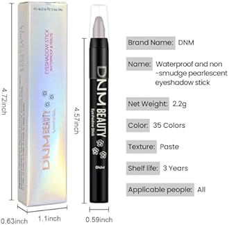 evpct Smoky Amethyst Shimmer Cream Eye Shadow Brightener Sticks Set for Eyes, Smoky Shimmery Matte Pencil Eye shadow Applicator Stick Pen Palette Makeup Waterproof sombras en crema para ojos 24#