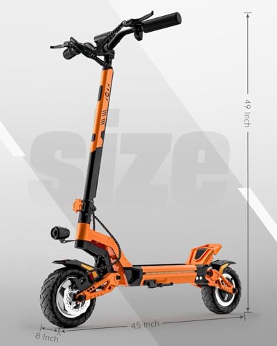 Image of JGH X5 Ultra Electric Scooter for Adults, 3200W Dual Motors Up to 45 MPH, Max 40 Mile Range, Fast Adult Electric Scooter with Vacuum Tire, Dual Suspension& Braking, Foldable E Scooter for Commuting