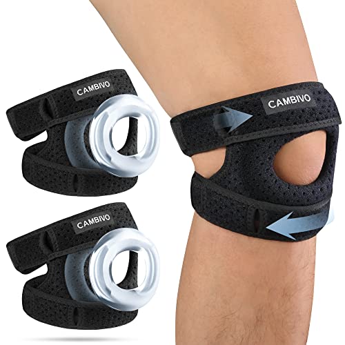 Cambivo 2 Pack Patella Knee Braces For Knee Pain, Dual Patellar Tendon Support Straps With Gel Pad For Arthritis, Tendonitis, Meniscus Tear, Pfps, Itbs, Knee Stabilizer For Women And Men(Small #TOP7