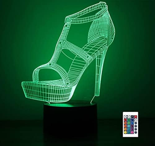  3D Lamp Illusion High Heels Shoes 