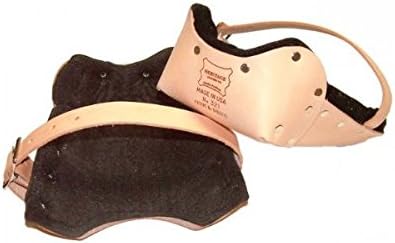 Alta Bon 35-765 EASY WALK Brown Leather Felt Knee Pads with Riveted Hard Shell and Adjustable Straps