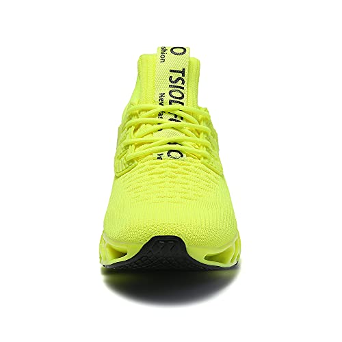 Tsiodfo Youth Running Shoes Walking Mesh Breathable Kid Boys Girls Youth Athletic Sport Running Tennis Jogging Sneakers Fluorescent Green Big Kid Size 4 thumb #4