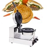 Waffeleisen, Eiscreme-Burger-Maker, elektrischer Burger-Hamburger-Maker, kommerzieller Burger-Waffel-Maker, Eiscreme-Sandwich-Maker, Verbrühungsschutzgriff, Antihaft-Platten, Edelstahlgehäus