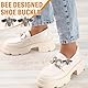 MIRKUZI Schuhpflegeprodukte & Zubehör, 4 Stück Schuhclips mit Bienen-Motiv Bienen-Schuhschnallen Schuhclips Mit Strasssteinen Metall-Schuhclips für Damen Abnehmbare