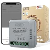 MOES Interruptor Inteligente Zigbee,MINI Smart Switch WiFi,Módulo Interruptor(Zigbee Hub Requerido),Compatible Alexa y Google Home/Control Tuya/Smart life APP,1 Vía